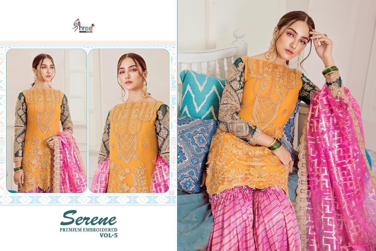 Shree  Presents Serene Premium Embroidered Vol 5 Heavy Pakistani Collection