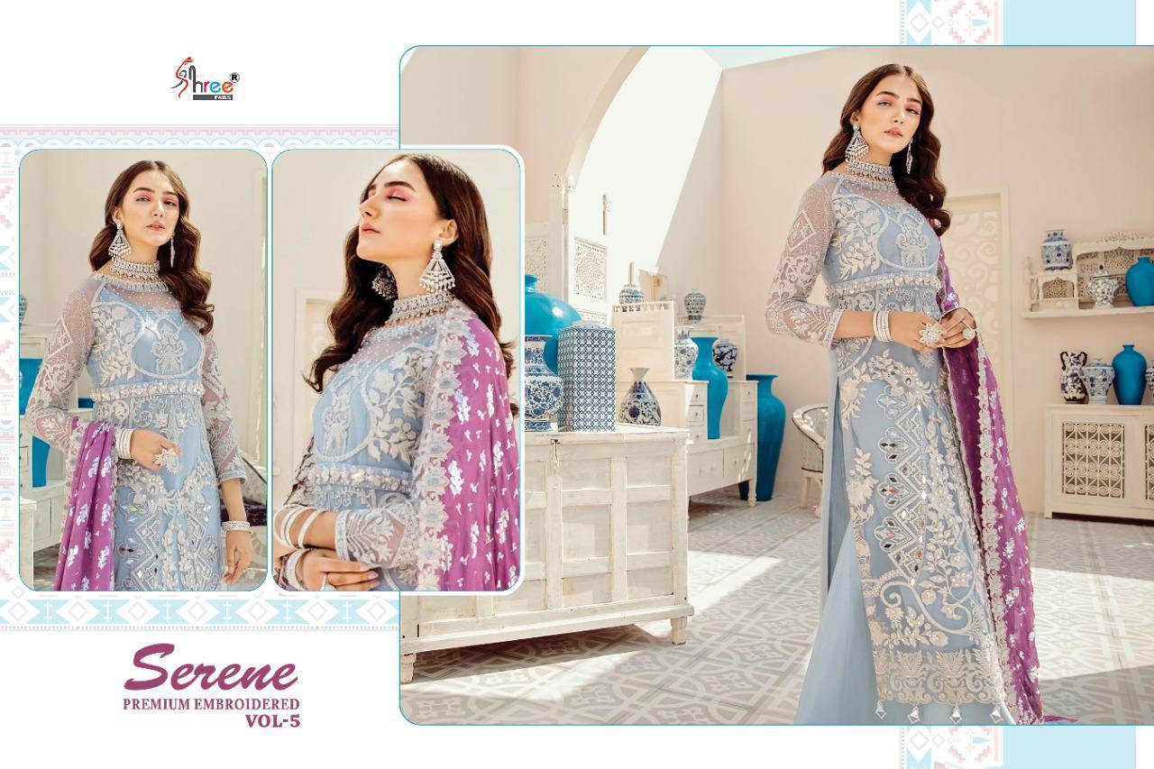 Shree  Presents Serene Premium Embroidered Vol 5 Heavy Pakistani Collection