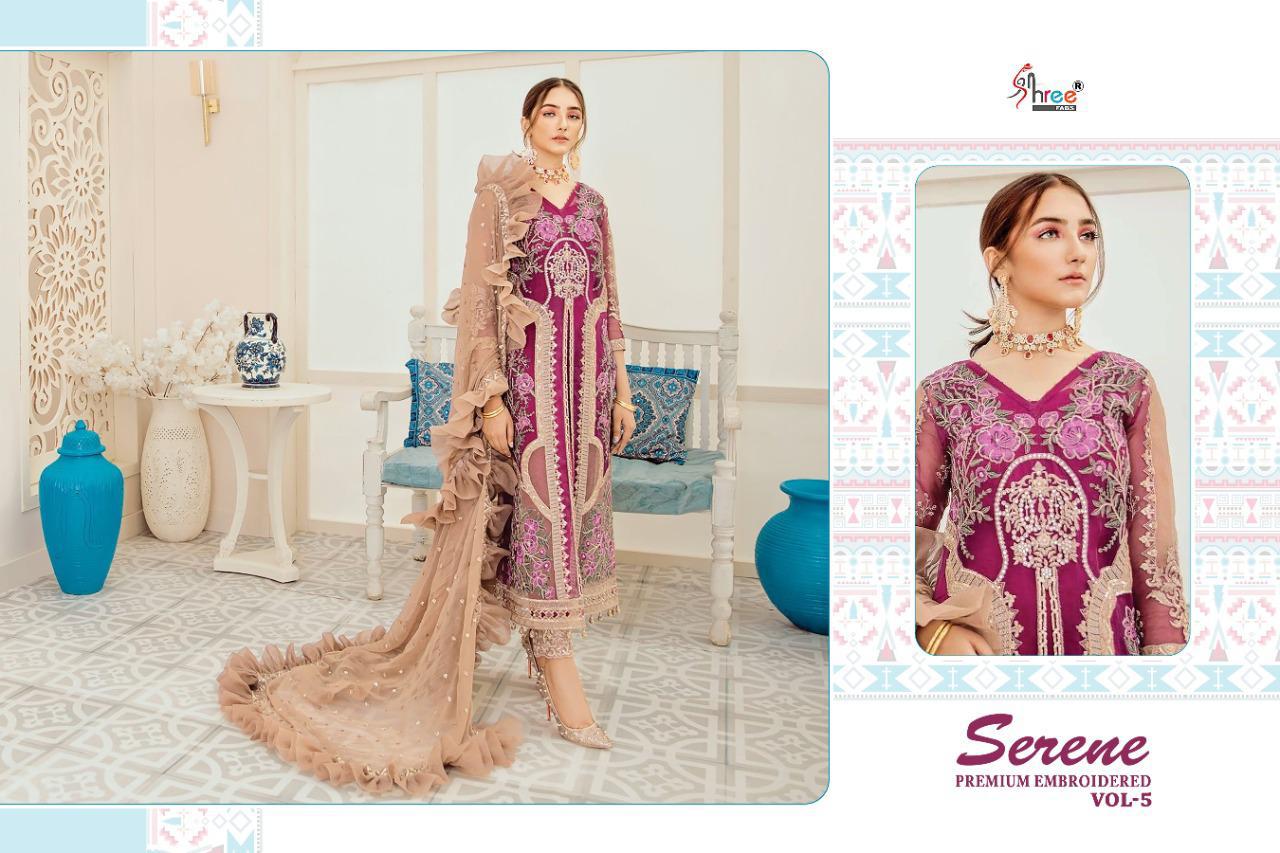 Shree  Presents Serene Premium Embroidered Vol 5 Heavy Pakistani Collection