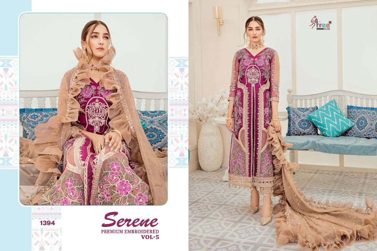 Shree  Presents Serene Premium Embroidered Vol 5 Heavy Pakistani Collection