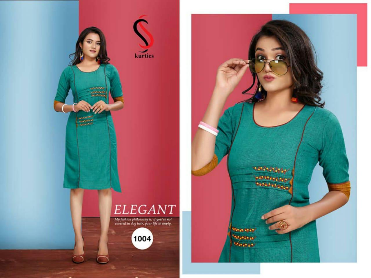 Ss Presents  Daisy  Straight Cut Short Kurtis