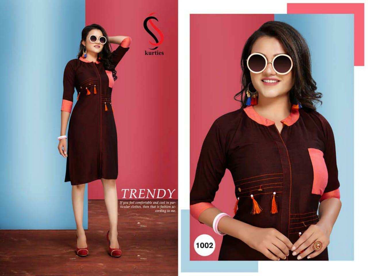 Ss Presents  Daisy  Straight Cut Short Kurtis