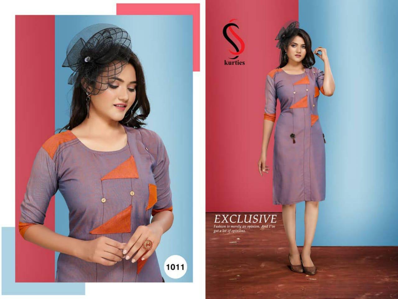 Ss Presents  Daisy  Straight Cut Short Kurtis