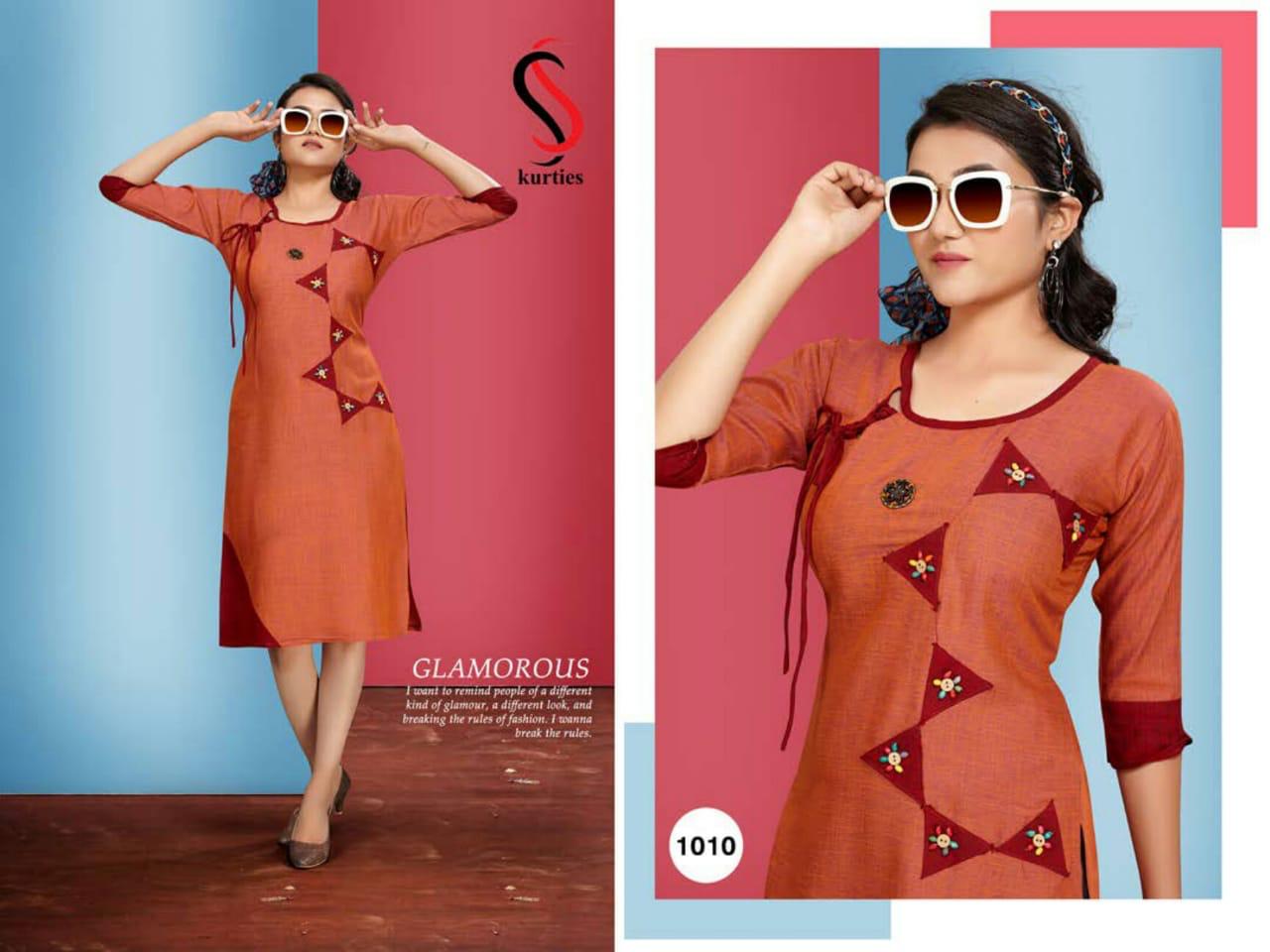 Ss Presents  Daisy  Straight Cut Short Kurtis