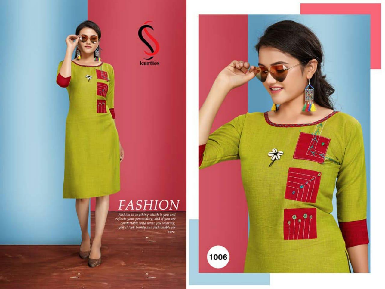 Ss Presents  Daisy  Straight Cut Short Kurtis