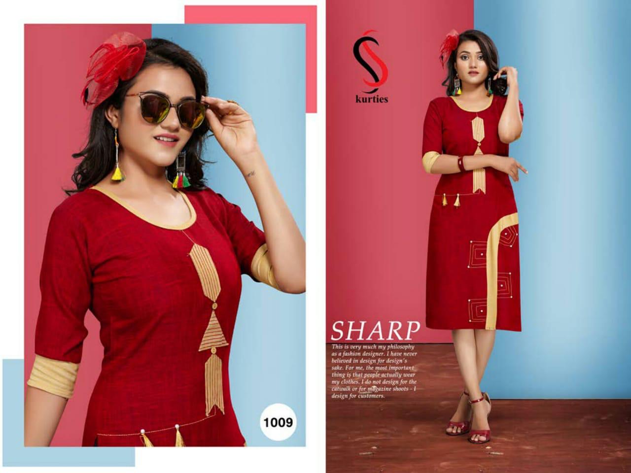 Ss Presents  Daisy  Straight Cut Short Kurtis