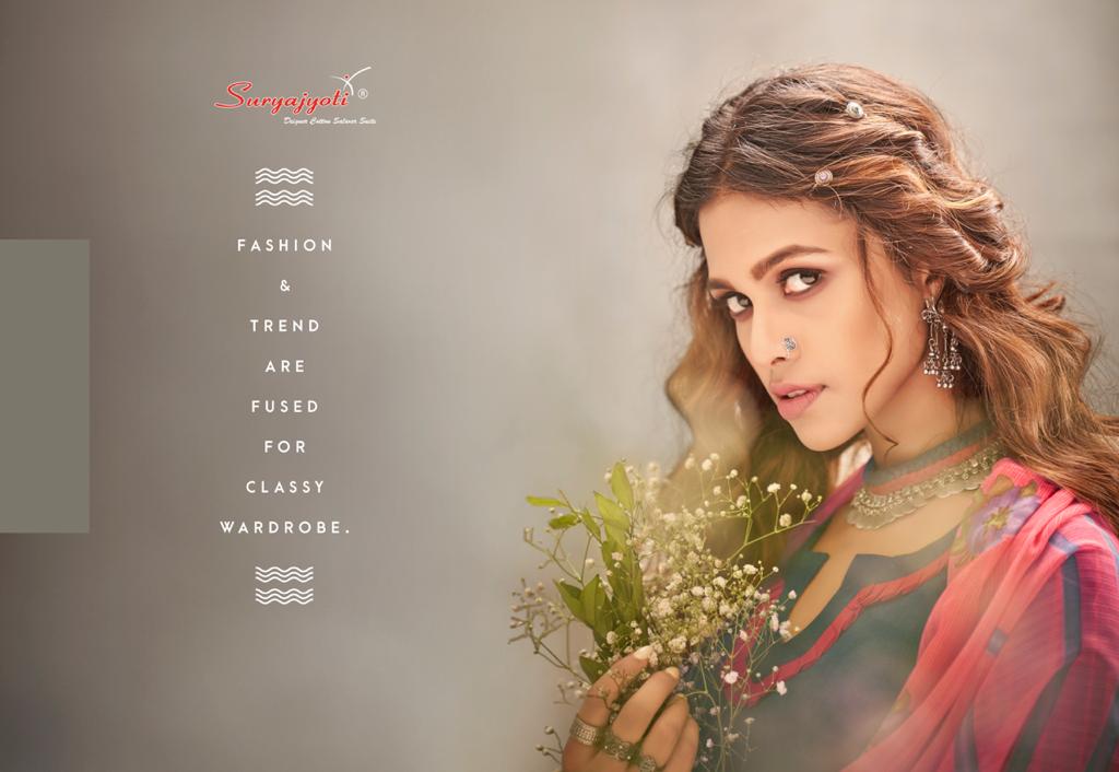 Suryajyoti Presents Naishaa Vol 26 Heavy Satin Cotton Designer Dress Material