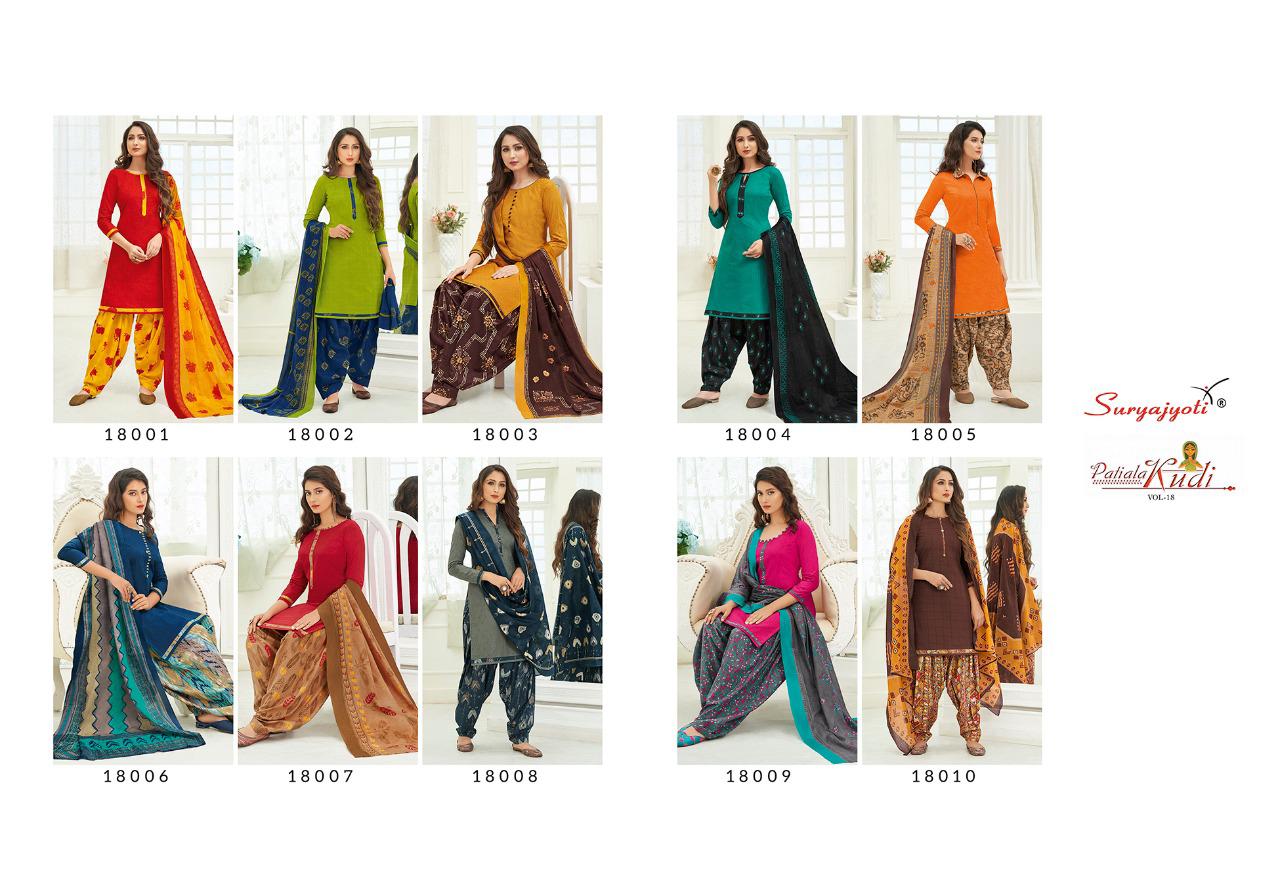 Suryajyoti  Presents Patiyala Kudi Vol 18 Designer Dress Material