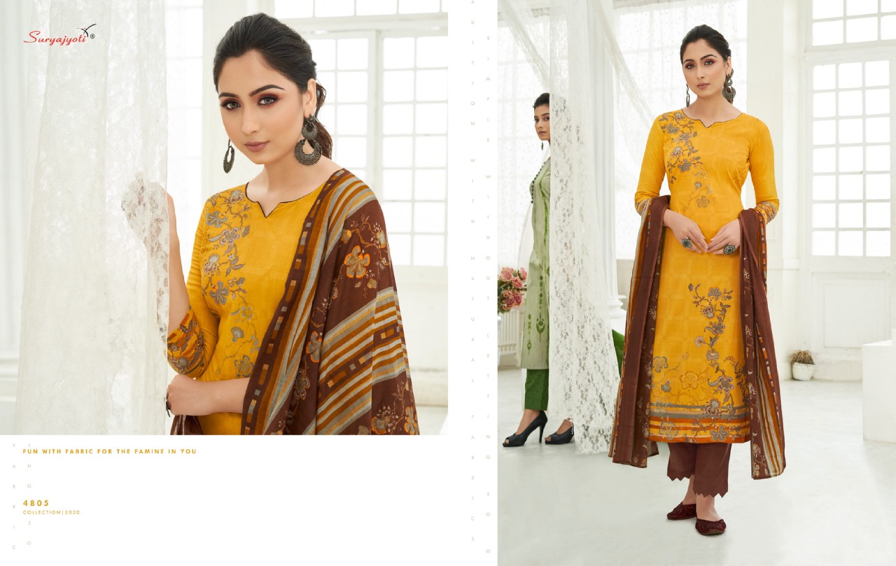 Suryajyoti Presents  Trendy Cotton  Vol 48  Designer Dress Material
