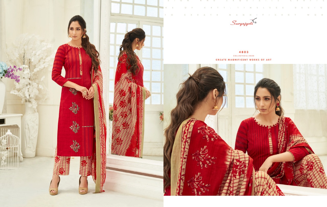 Suryajyoti Presents  Trendy Cotton  Vol 48  Designer Dress Material