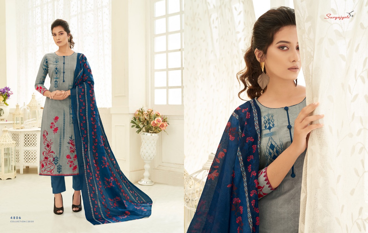 Suryajyoti Presents  Trendy Cotton  Vol 48  Designer Dress Material