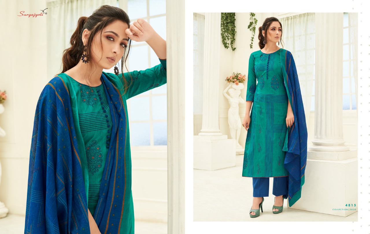 Suryajyoti Presents  Trendy Cotton  Vol 48  Designer Dress Material