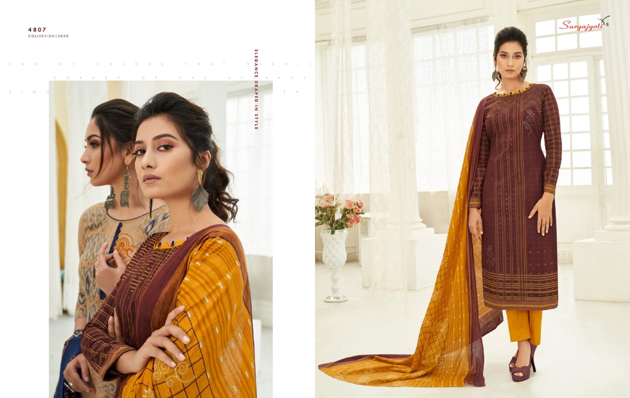 Suryajyoti Presents  Trendy Cotton  Vol 48  Designer Dress Material