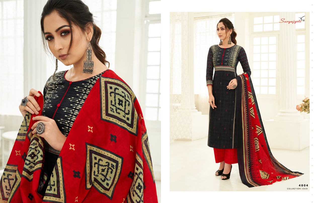 Suryajyoti Presents  Trendy Cotton  Vol 48  Designer Dress Material