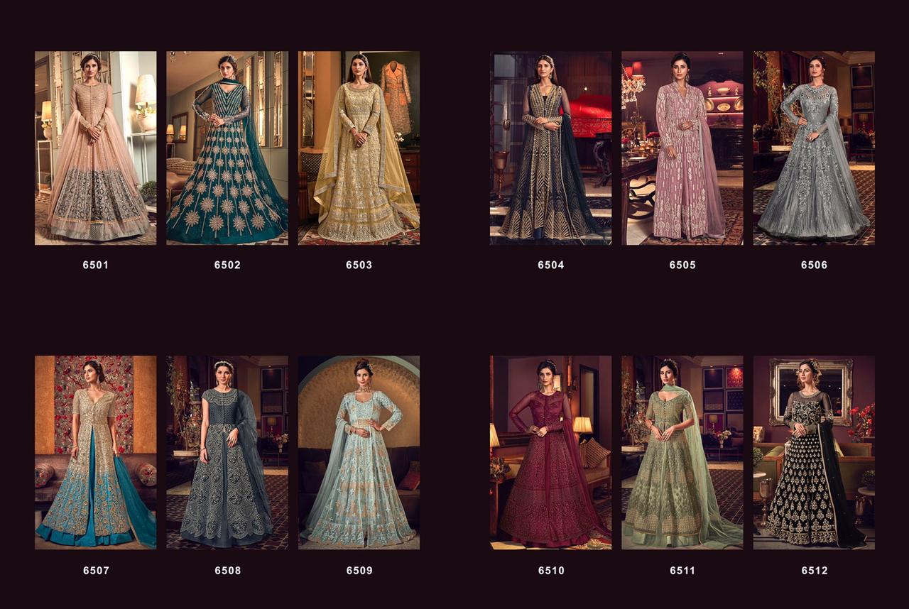 Swagat Presents Snowwhite 6501 Series Heavy Embroidered Salwar Suits
