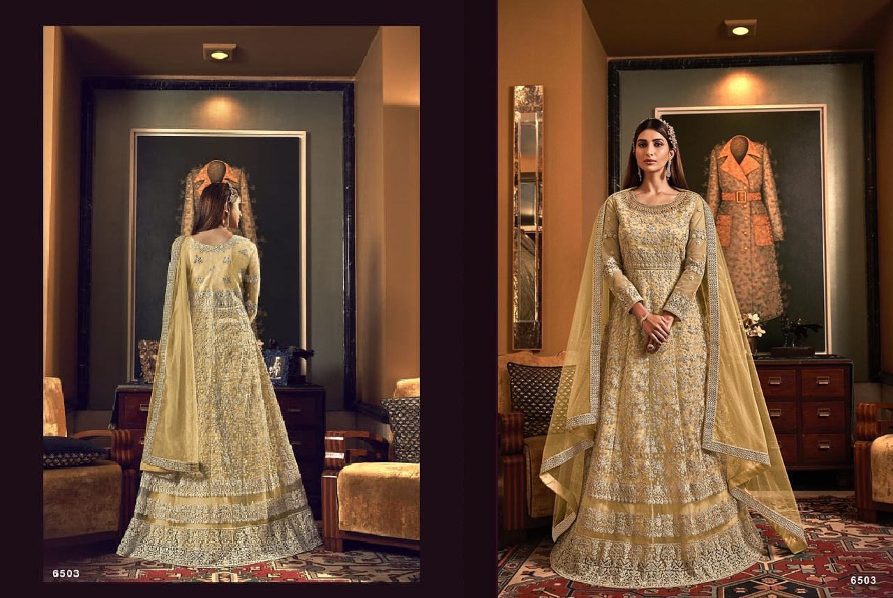 Swagat Presents Snowwhite 6501 Series Heavy Embroidered Salwar Suits
