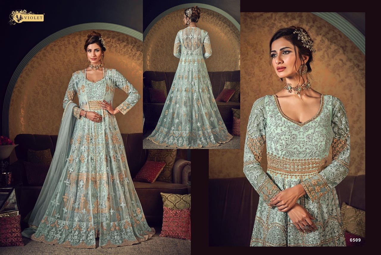 Swagat Presents Snowwhite 6501 Series Heavy Embroidered Salwar Suits