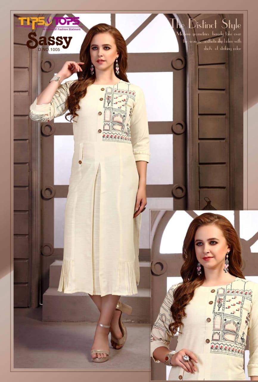 Tips&tops  Presents Sassy Casual Wear  Kurti Collection
