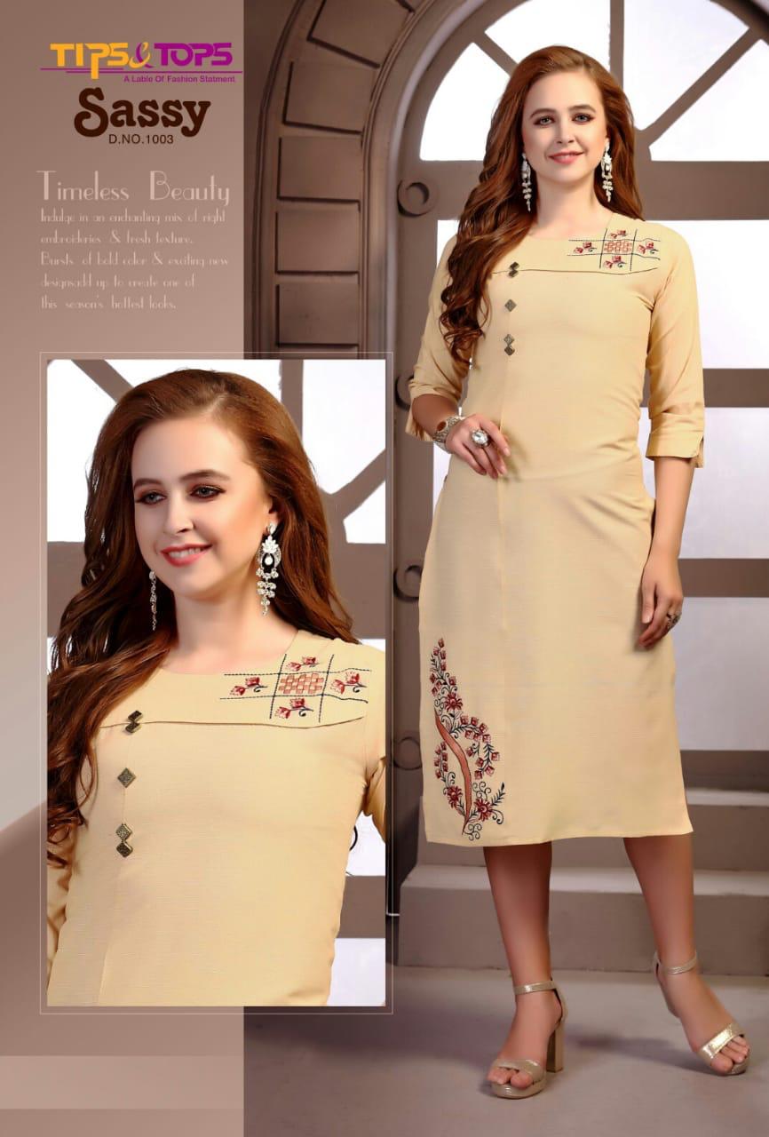 Tips&tops  Presents Sassy Casual Wear  Kurti Collection