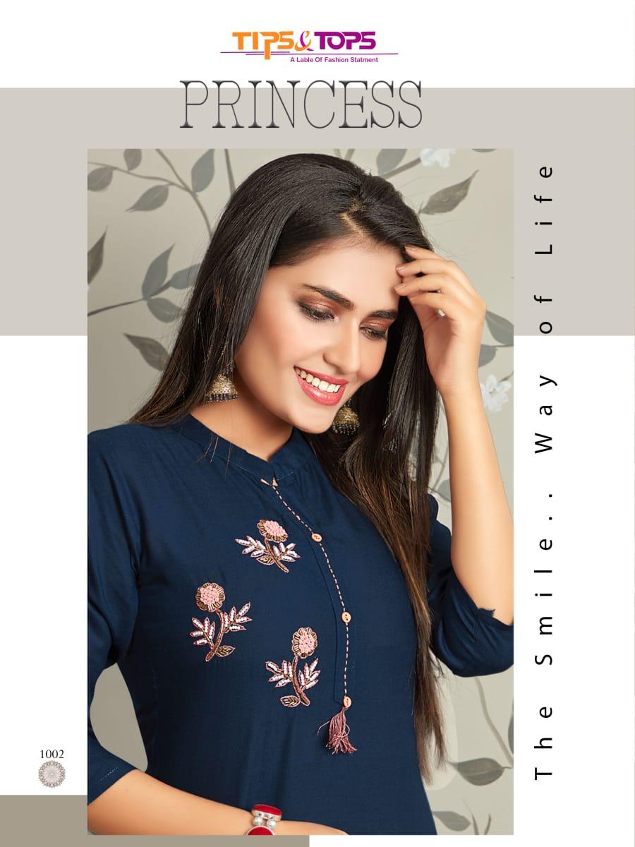 Tips&tops Presents Vastra Heavy Rayon Kurti With Bottom Collection
