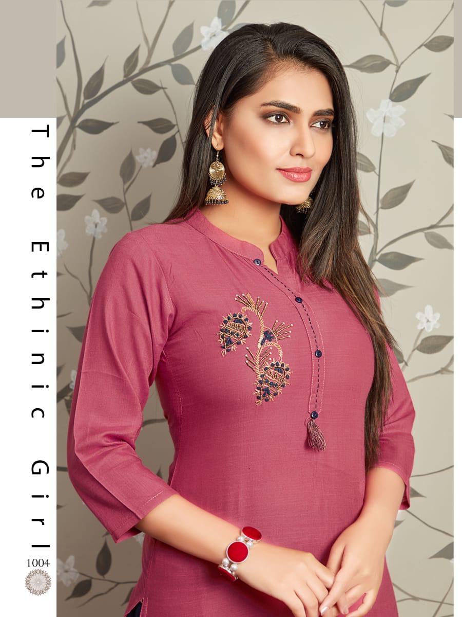 Tips&tops Presents Vastra Heavy Rayon Kurti With Bottom Collection