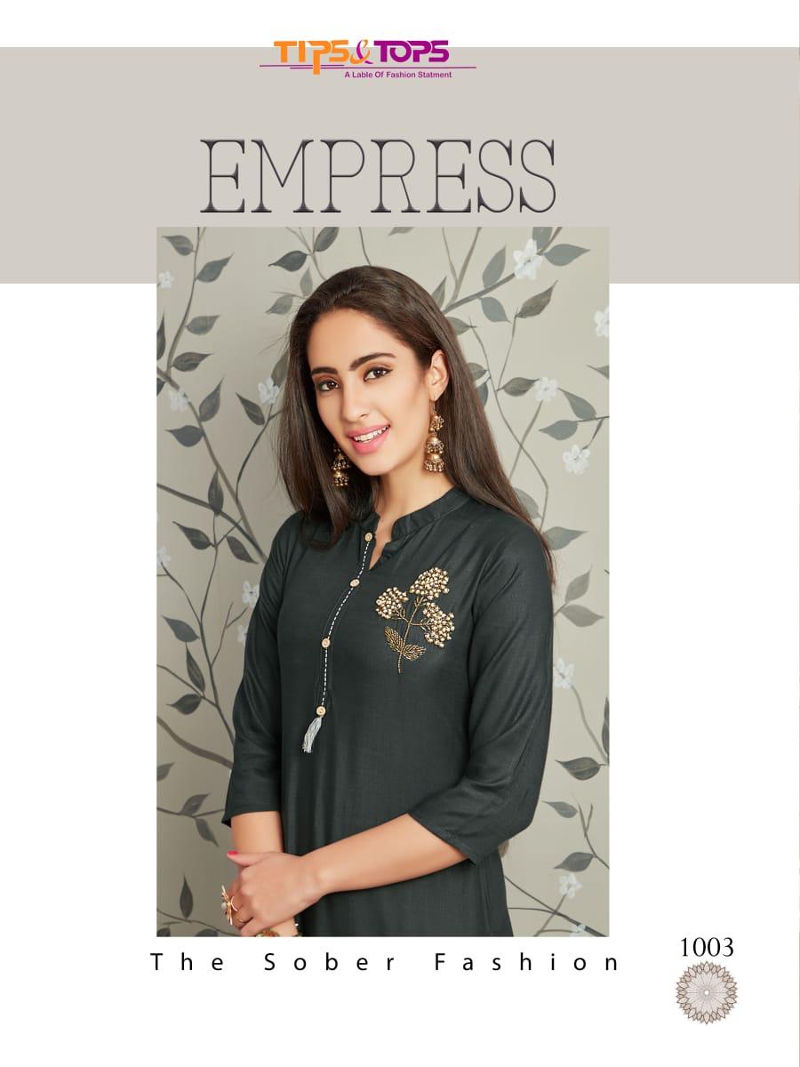 Tips&tops Presents Vastra Heavy Rayon Kurti With Bottom Collection