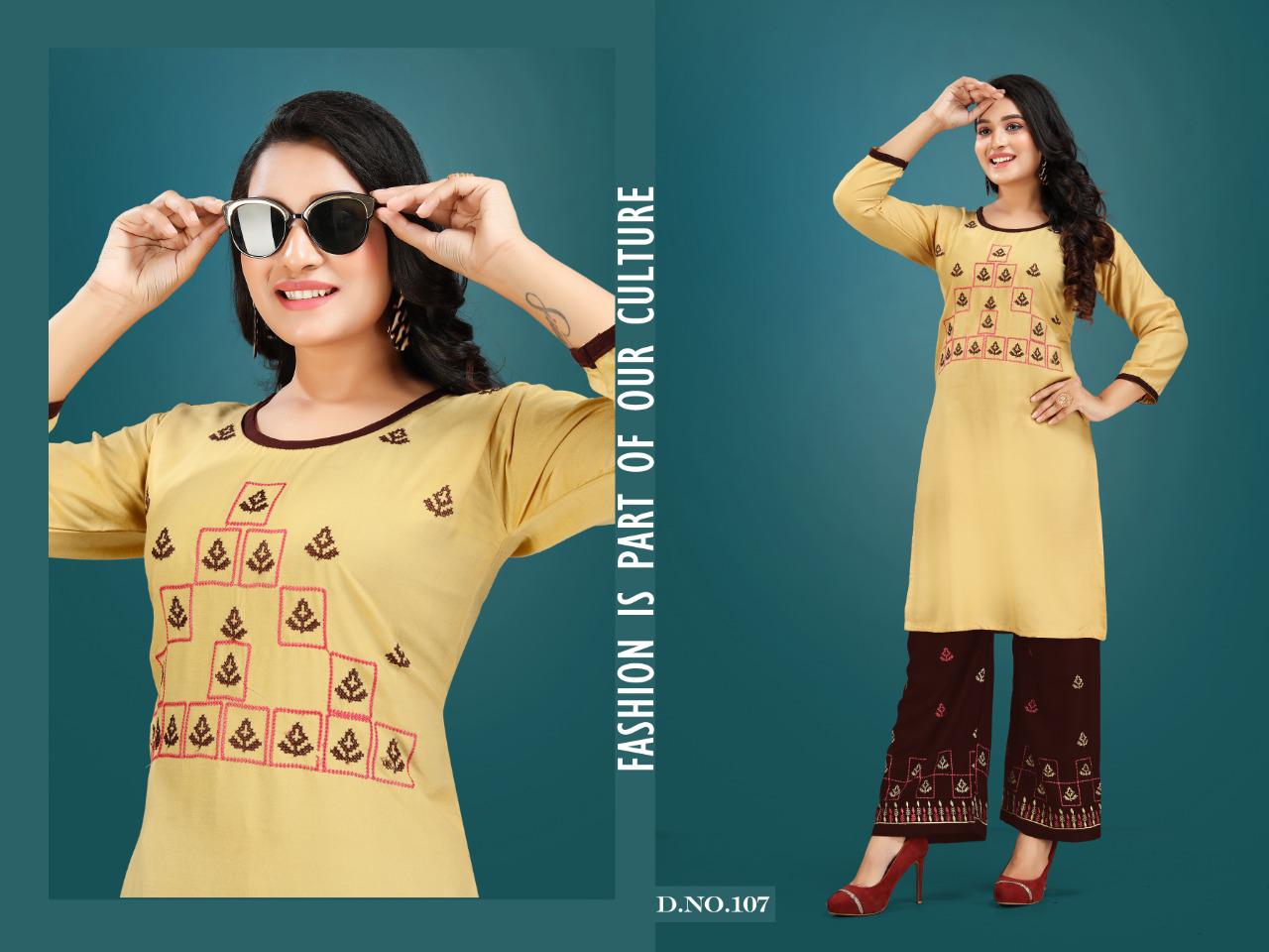 Trendy  Presents Plazo Queen Daily Wear  Kurti With Bottom