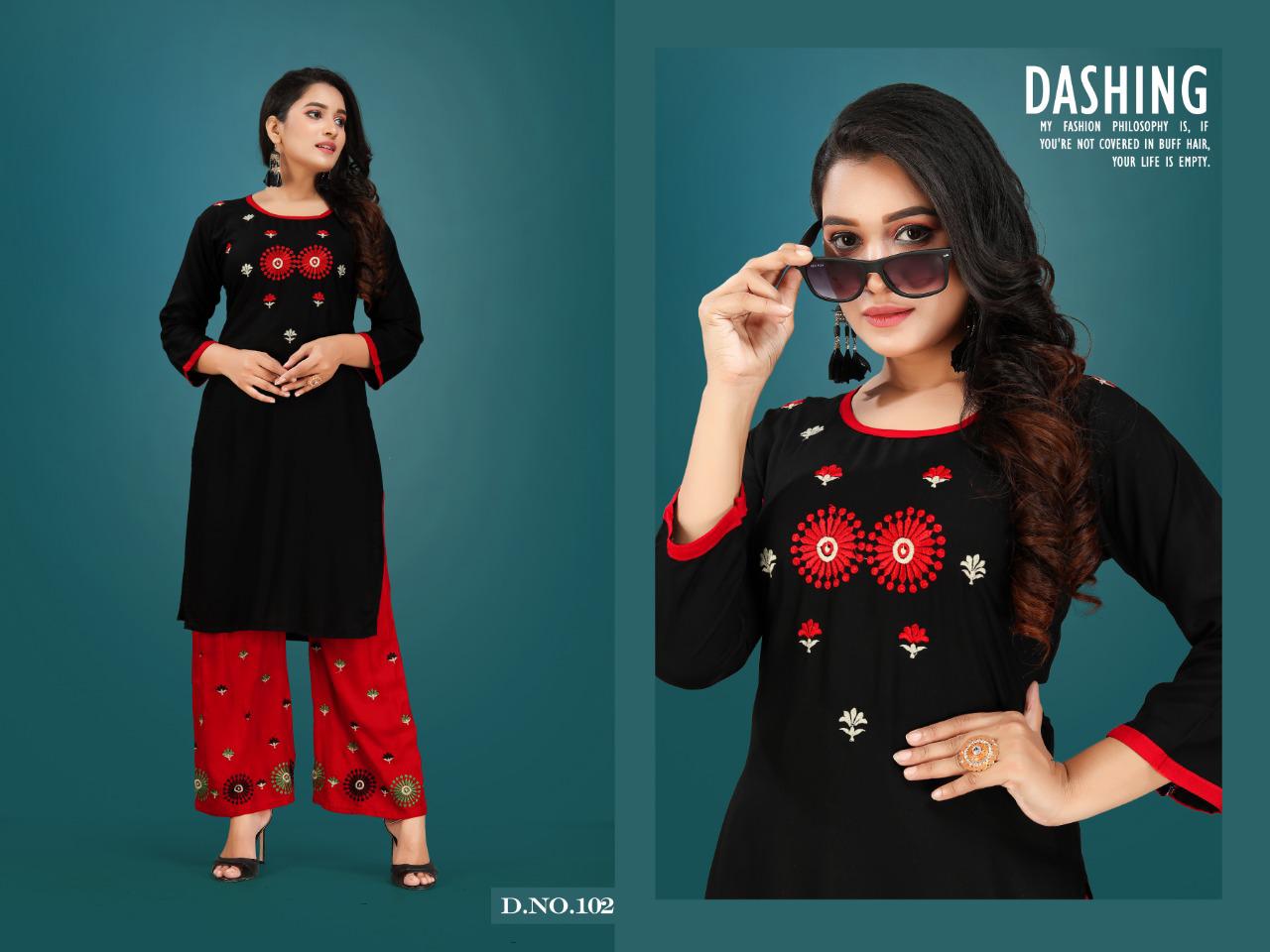 Trendy  Presents Plazo Queen Daily Wear  Kurti With Bottom