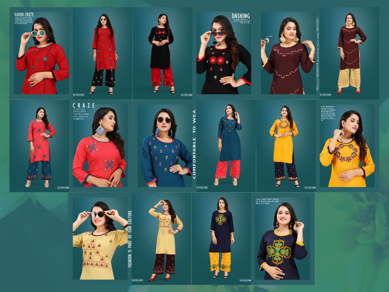 Trendy  Presents Plazo Queen Daily Wear  Kurti With Bottom