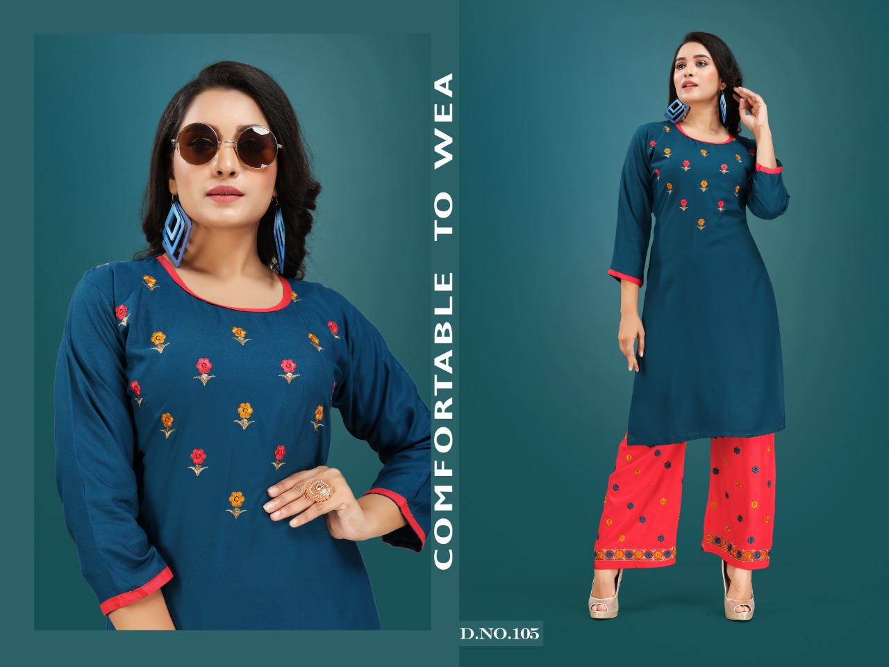 Trendy  Presents Plazo Queen Daily Wear  Kurti With Bottom