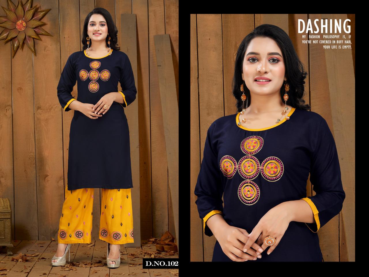 Trendy  Presents Plazo Zone  Daily Wear Kurti With Bottom