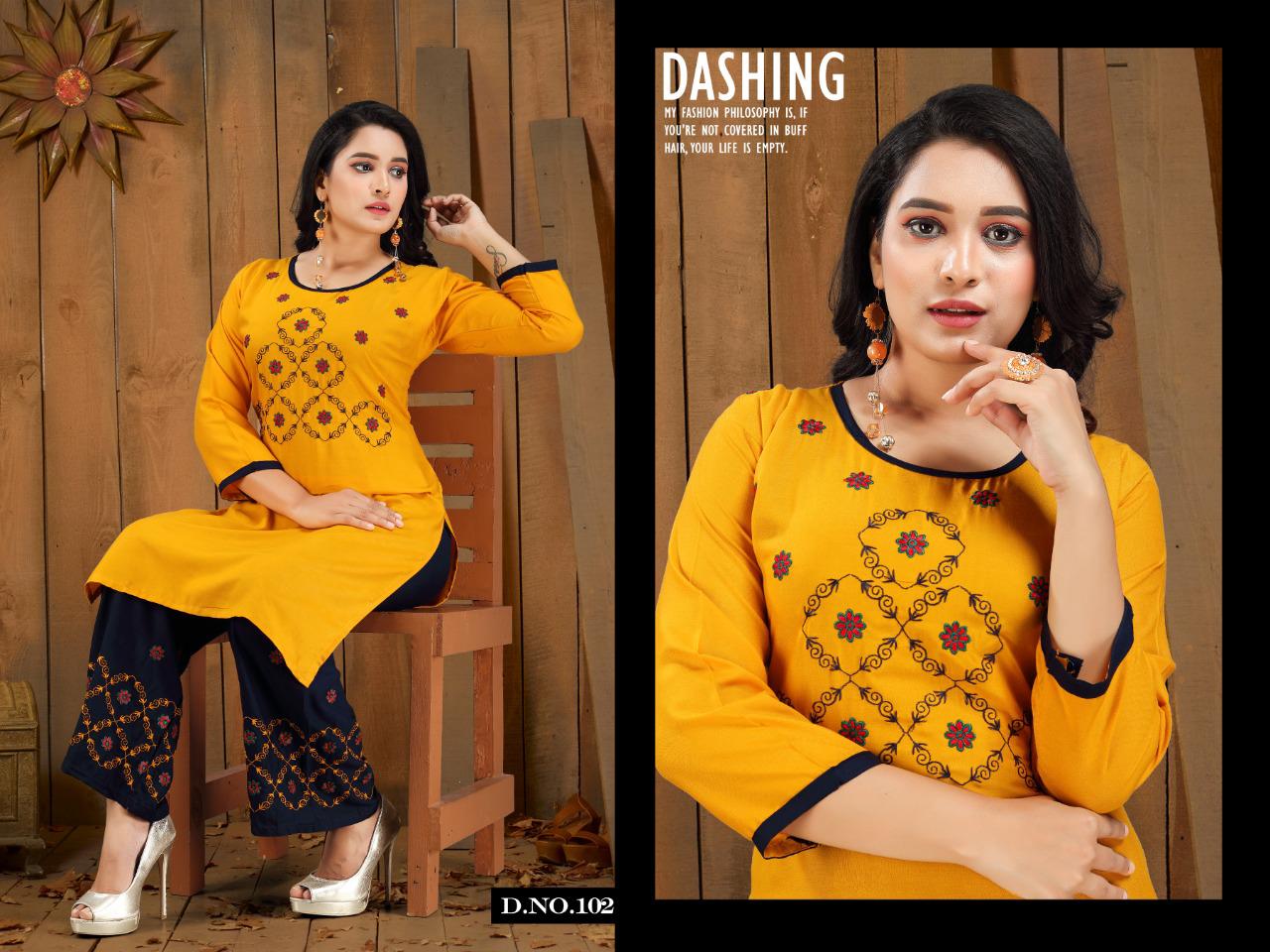 Trendy  Presents Plazo Zone  Daily Wear Kurti With Bottom