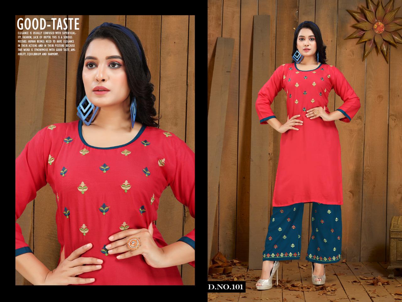 Trendy  Presents Plazo Zone  Daily Wear Kurti With Bottom