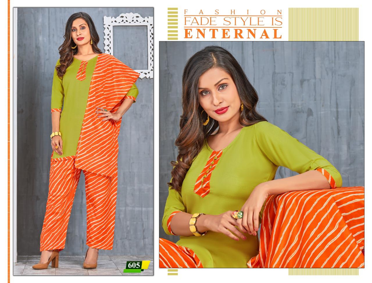 Trendy Presents Vaartiika Designer Kurtis With Bottom