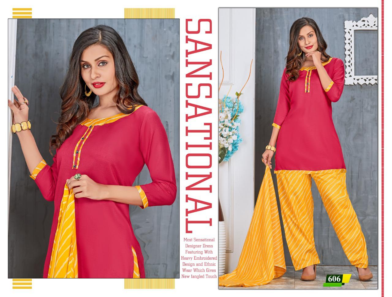 Trendy Presents Vaartiika Designer Kurtis With Bottom