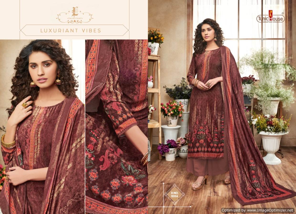 Tunic Presents Tanisha Jam Cotton Digital Printed Dress Material