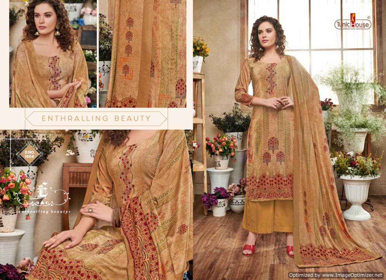 Tunic Presents Tanisha Jam Cotton Digital Printed Dress Material