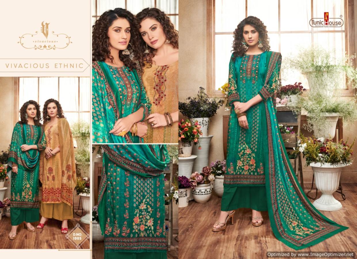 Tunic Presents Tanisha Jam Cotton Digital Printed Dress Material