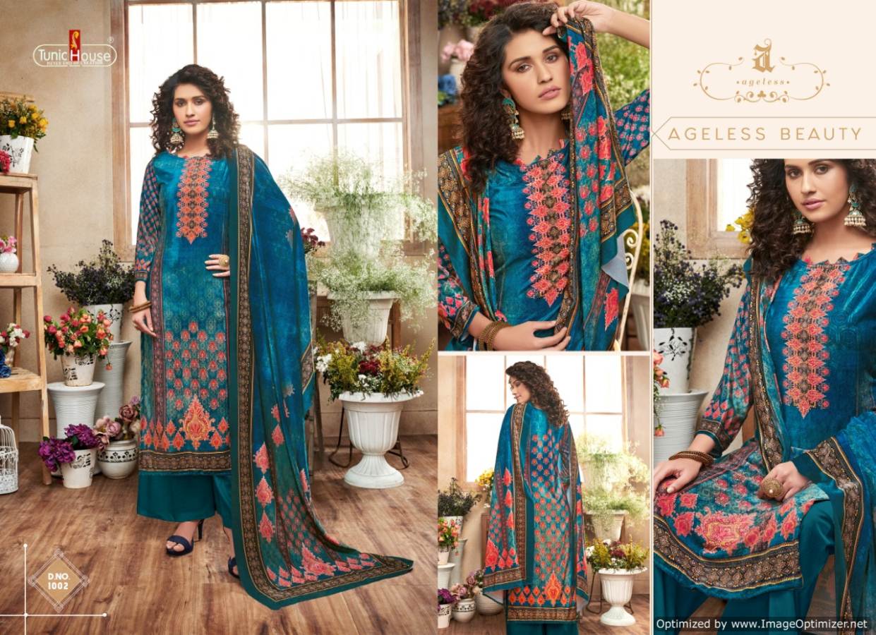 Tunic Presents Tanisha Jam Cotton Digital Printed Dress Material