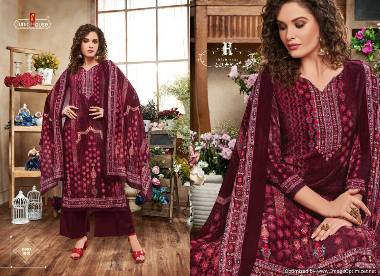 Tunic Presents Tanisha Jam Cotton Digital Printed Dress Material