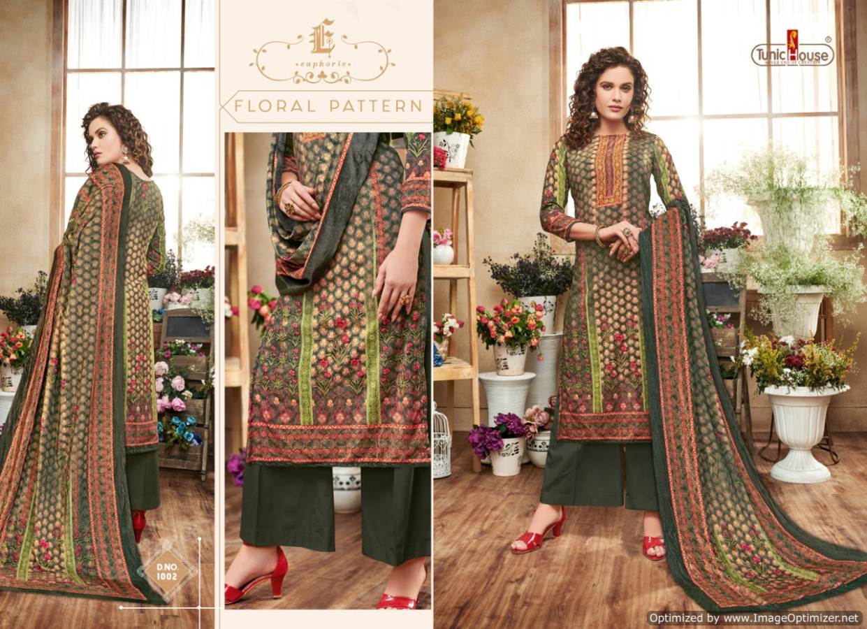 Tunic Presents Tanisha Jam Cotton Digital Printed Dress Material