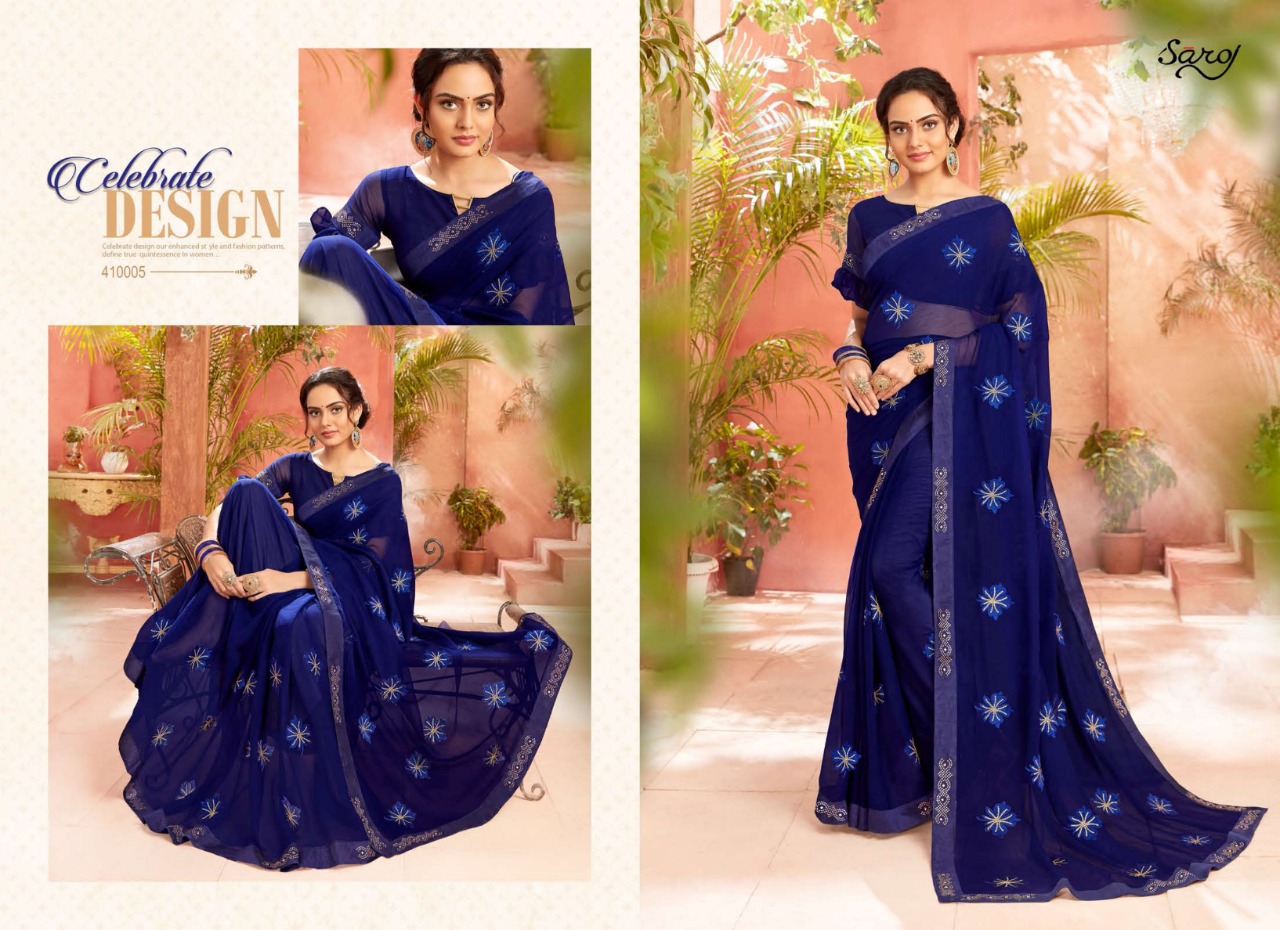 Saroj Presents Chahat Designer Sarees Catalogue