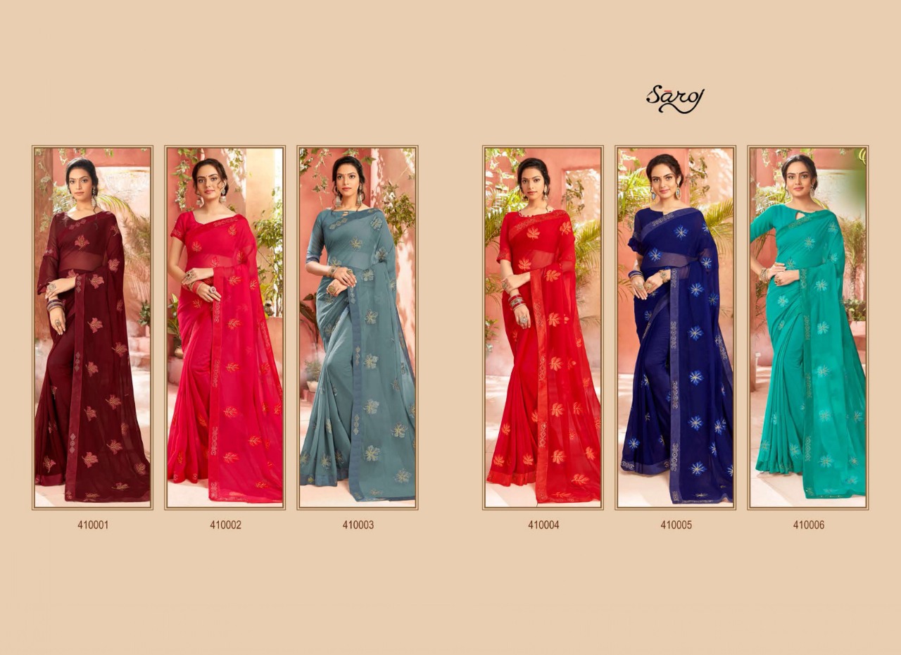 Saroj Presents Chahat Designer Sarees Catalogue