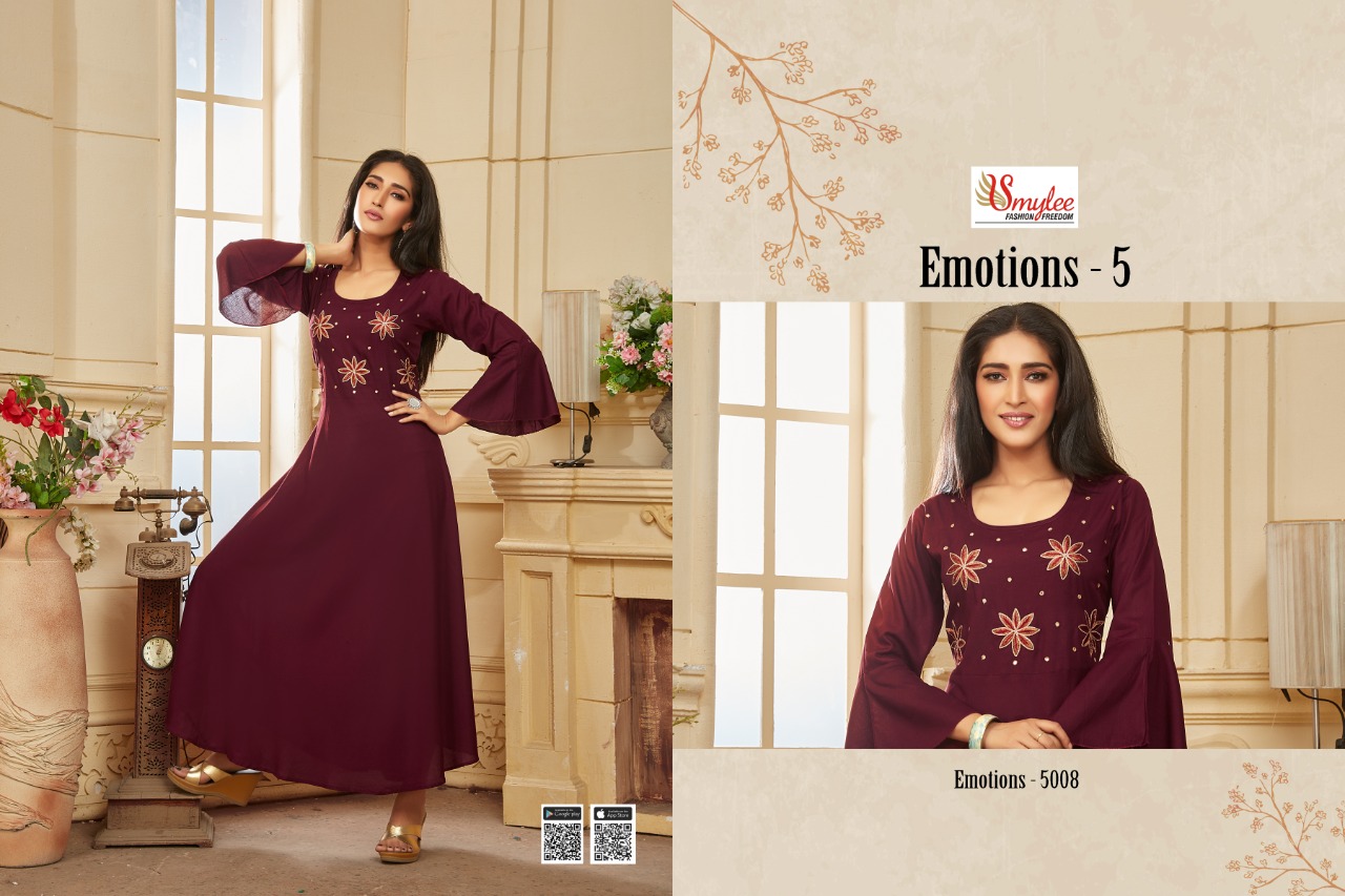 Smylee  Presents Emotions Vol 5 Long Gown Kurti