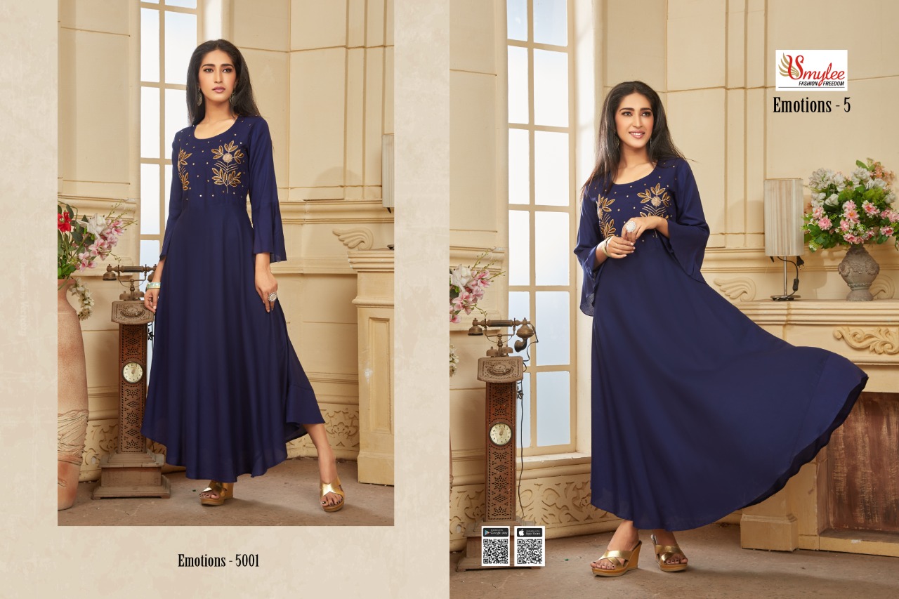 Smylee  Presents Emotions Vol 5 Long Gown Kurti