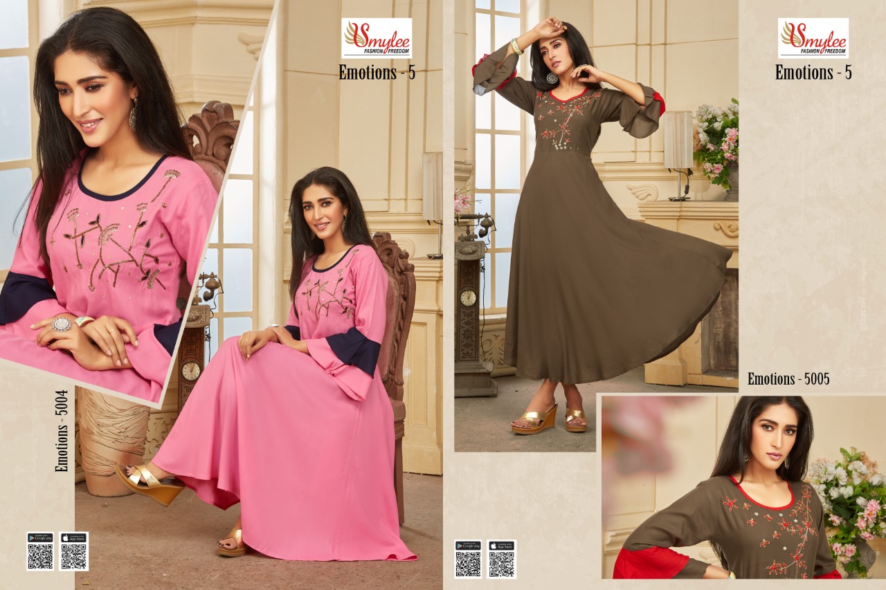 Smylee  Presents Emotions Vol 5 Long Gown Kurti