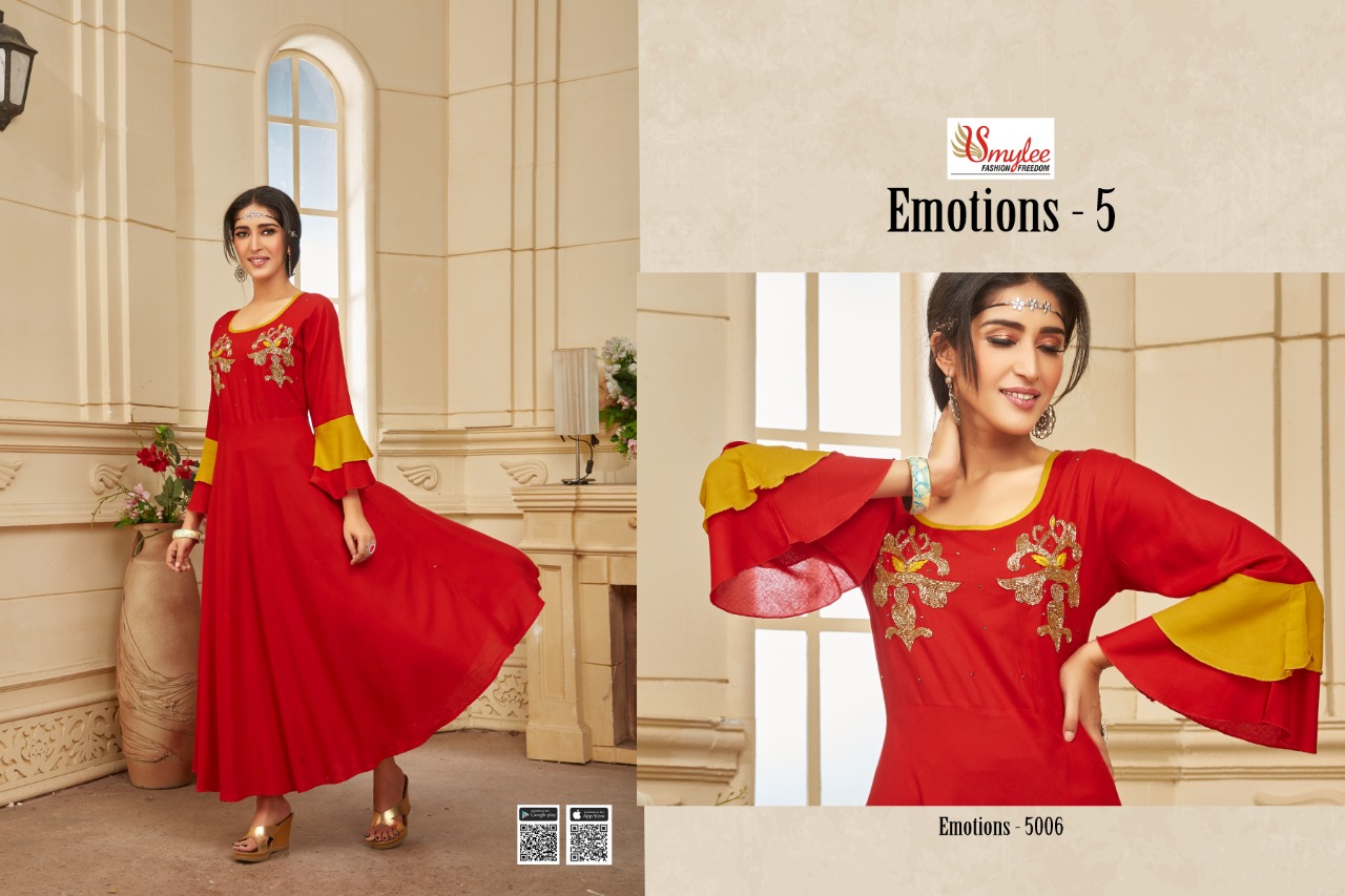 Smylee  Presents Emotions Vol 5 Long Gown Kurti