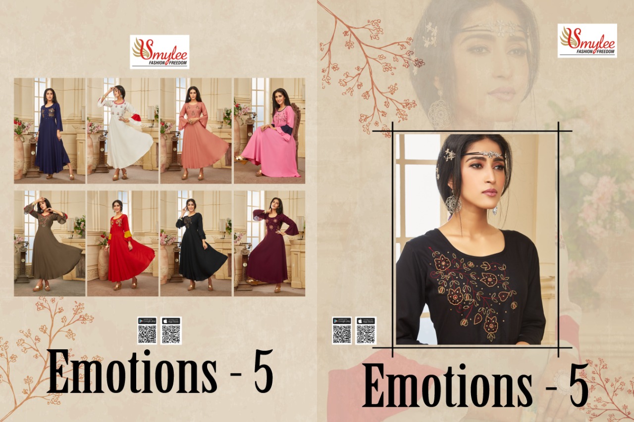 Smylee  Presents Emotions Vol 5 Long Gown Kurti