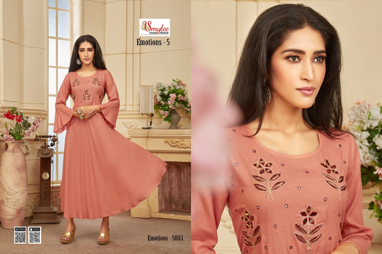 Smylee  Presents Emotions Vol 5 Long Gown Kurti