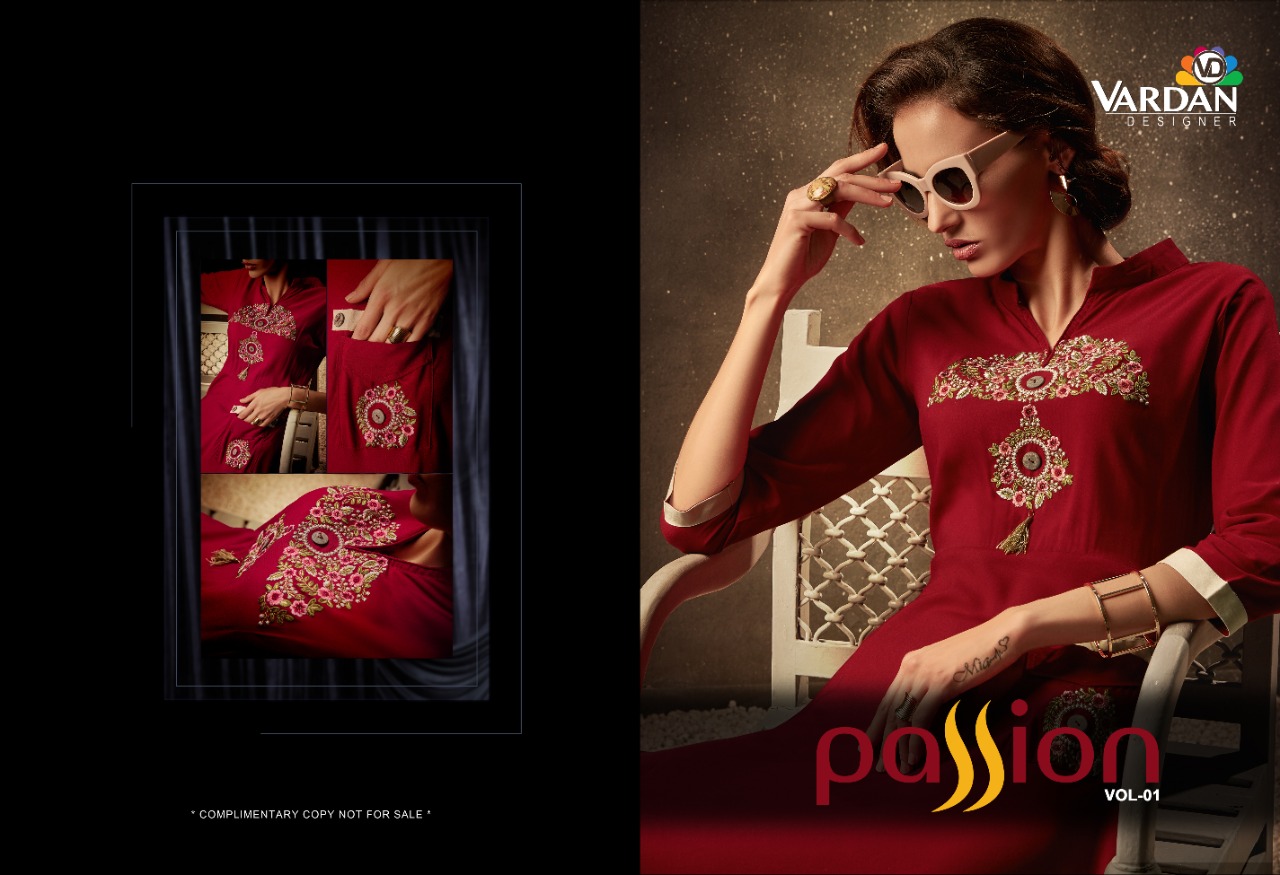Vardan Presents Passion Vol 1 Designer Kurti Catalogue